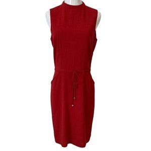 David Warren New York Burnt Orange Sleeveless Dress Size 6